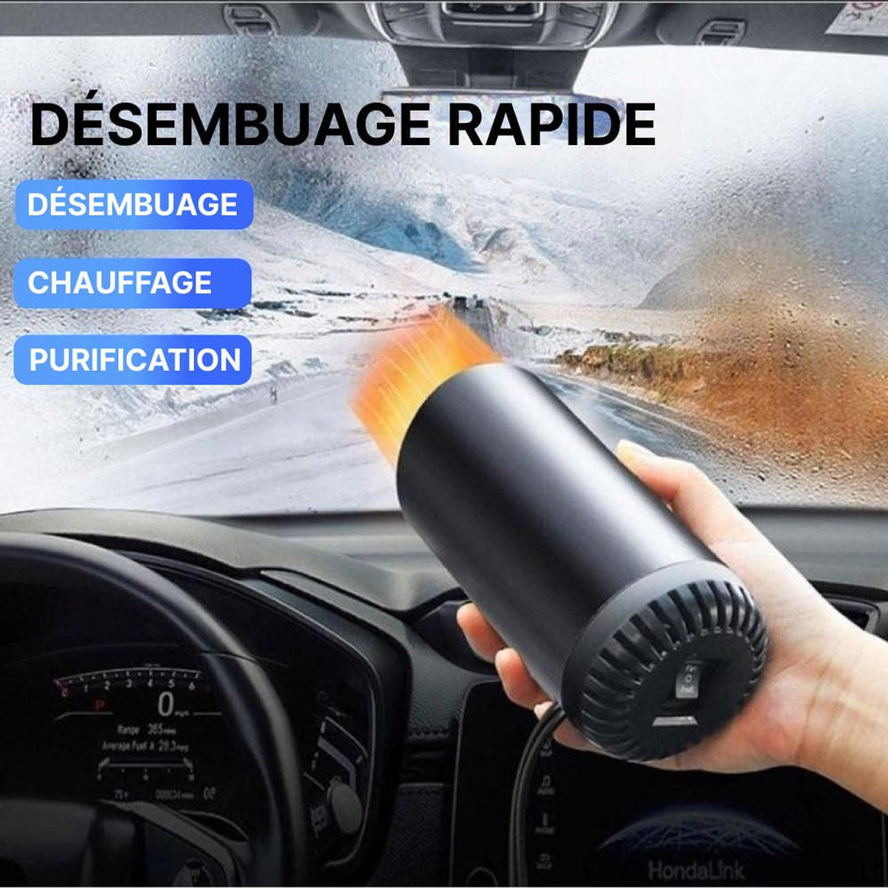 Chauffage - Dégivrant Rapide Pour Voiture 2-en-1
