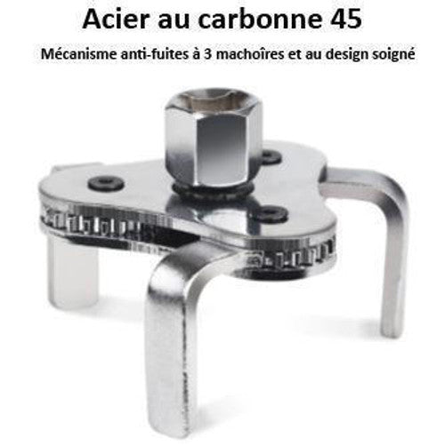 Clé réglable en acier pour filtre à Huile de voitures