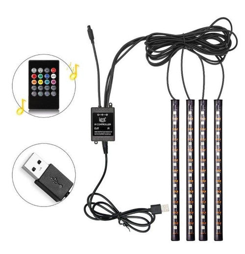 Eclairage LED Multicolore pour Intérieur de Voiture