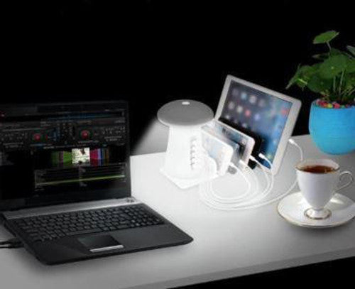 Socle de Chargement Rapide Multi-port & Lampe (5 ports)